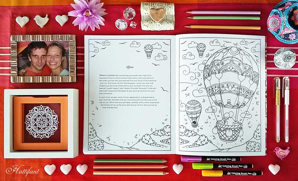 Hattifant's newest Coloring Book Inkpsiraitons Love by Design illustrated by Manja Burton