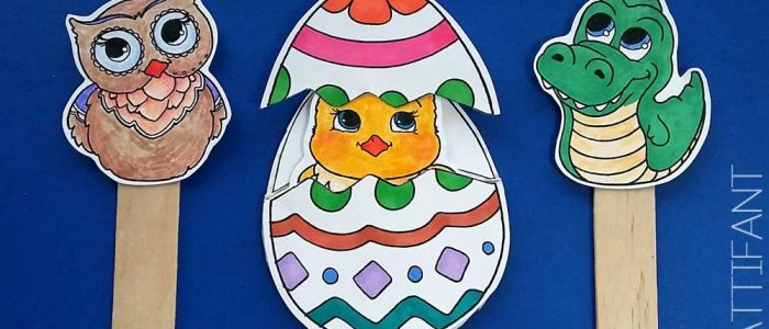 Hattifant's Easter Surprise Egg Papercraft to Color Printables Craft Sticks