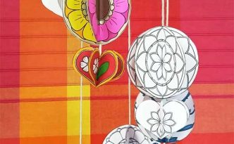 Hattifant's Mandala Hot Air Balloon Papercraft Coloring Pages