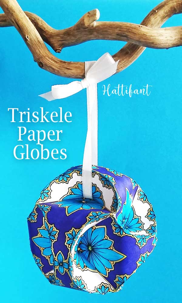 Hattifant's Triskele Paper Globes Flower Edition Colored Sample