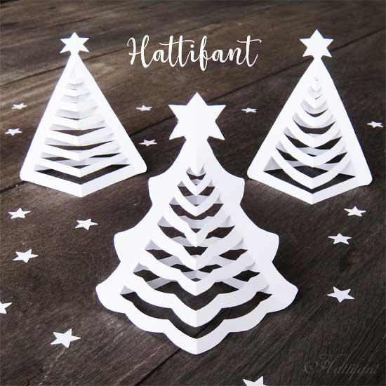 Hattifant's 3D Paper Christmas Trees - Hattifant
