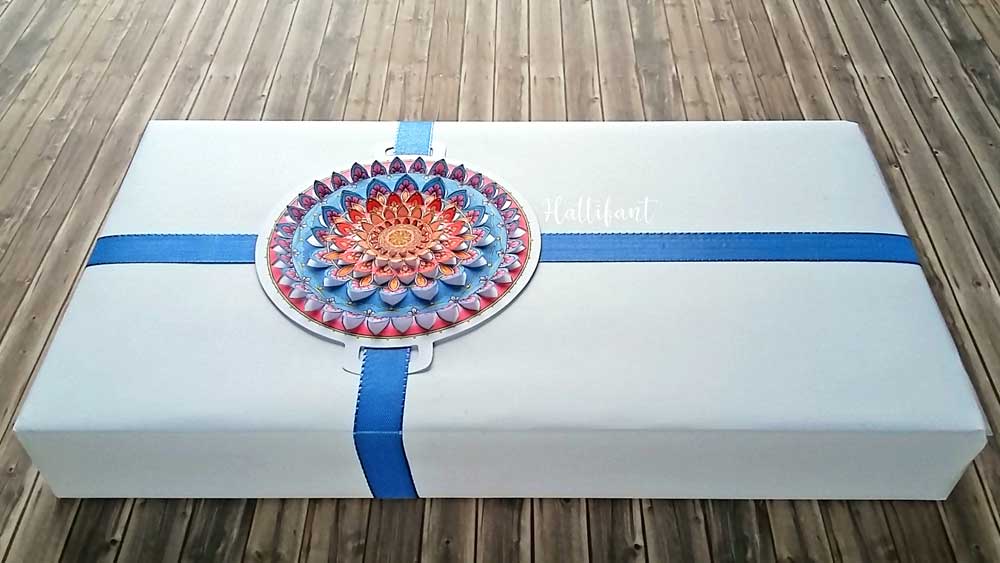 Hattifant's Home Decor Mandala Papercut to Color In or readily in Color Gift Tags