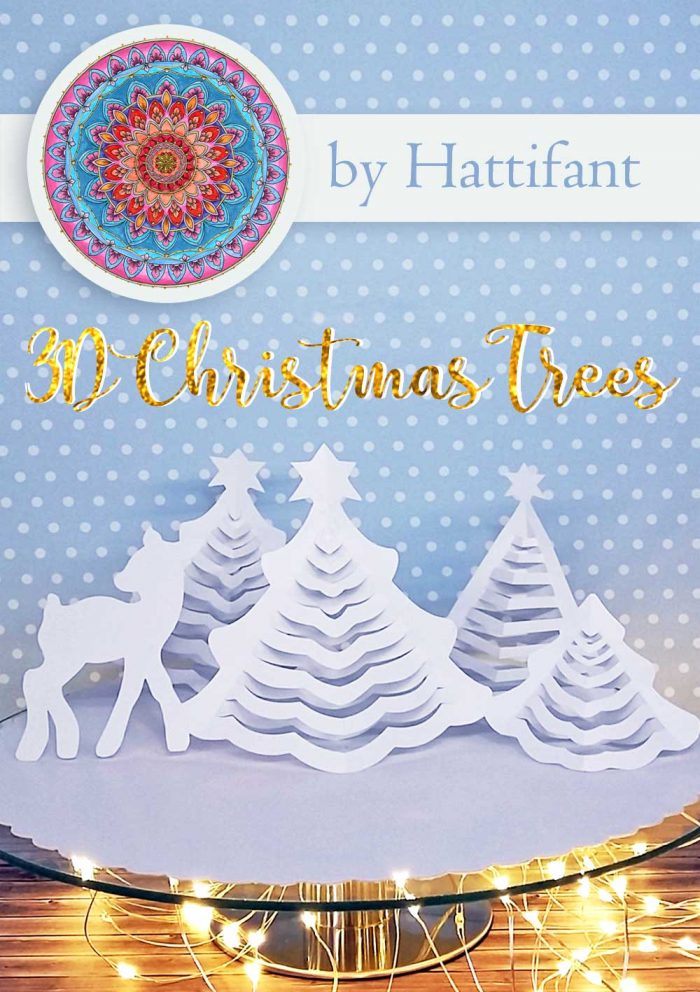 Hattifant's 3D Christmas Trees a papercraft printables free download