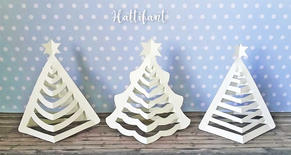 Hattifant's 3D Paper Christmas Trees Hattifant