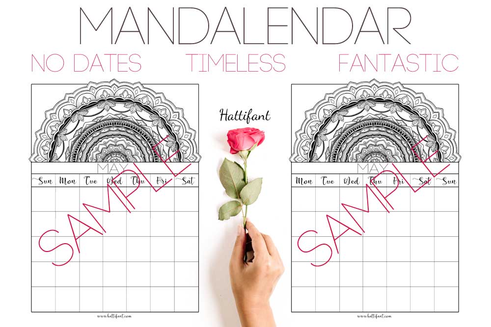 Hattifant's Mandalendar 2019 a Mandala Calendar to Color and Plan with