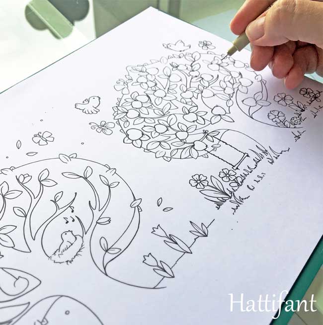 Hattifant's Four Seasons Endless Card creation process