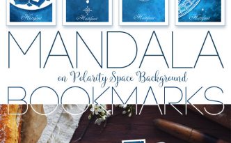 Hattifant's Mandala on Polarity Space Background Bookmarks