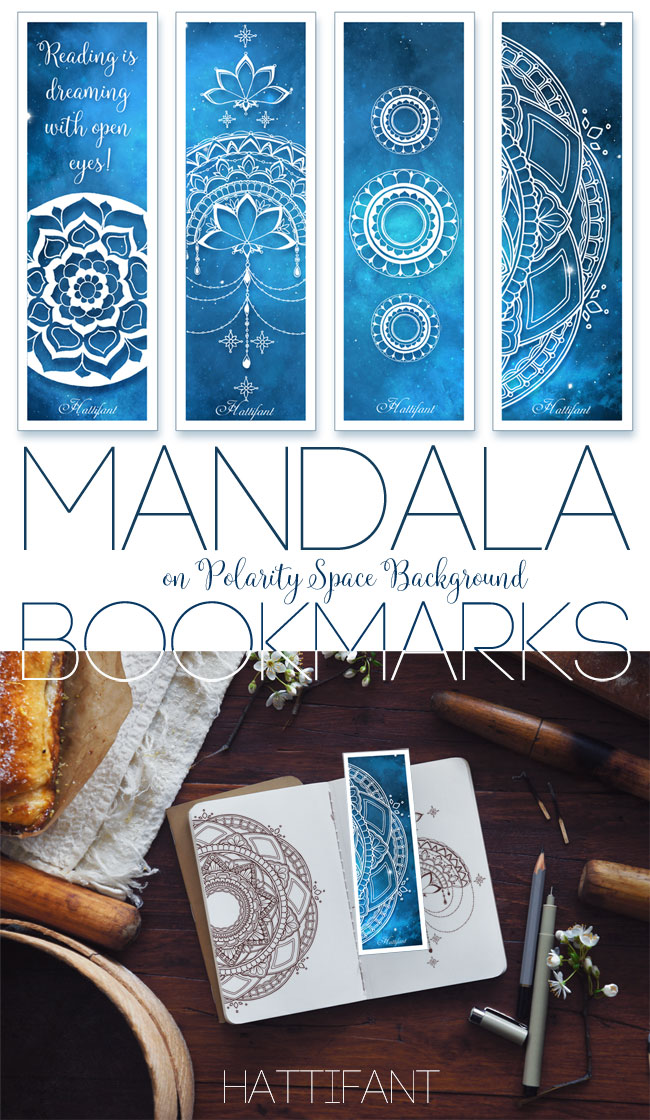 Hattifant's Mandala on Polarity Space Background Bookmarks