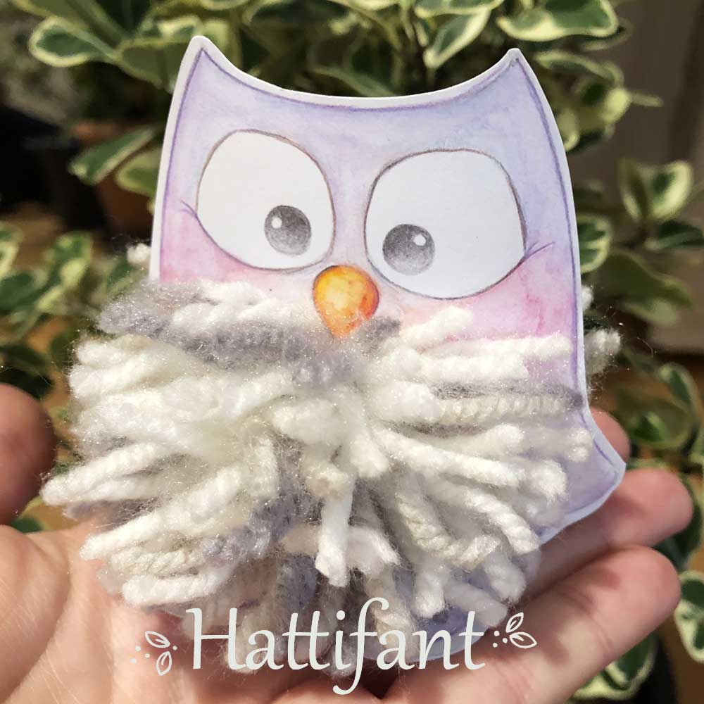 Hattifant's Pom Pom Mama & Baby Owls Paper Craft