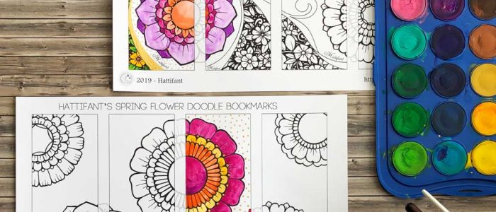 Hattifant's Flower Twirl Bookmarks Spring