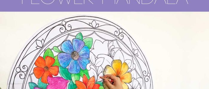Hattifant's Giant Flower Mandala Poster Coloring Page to color