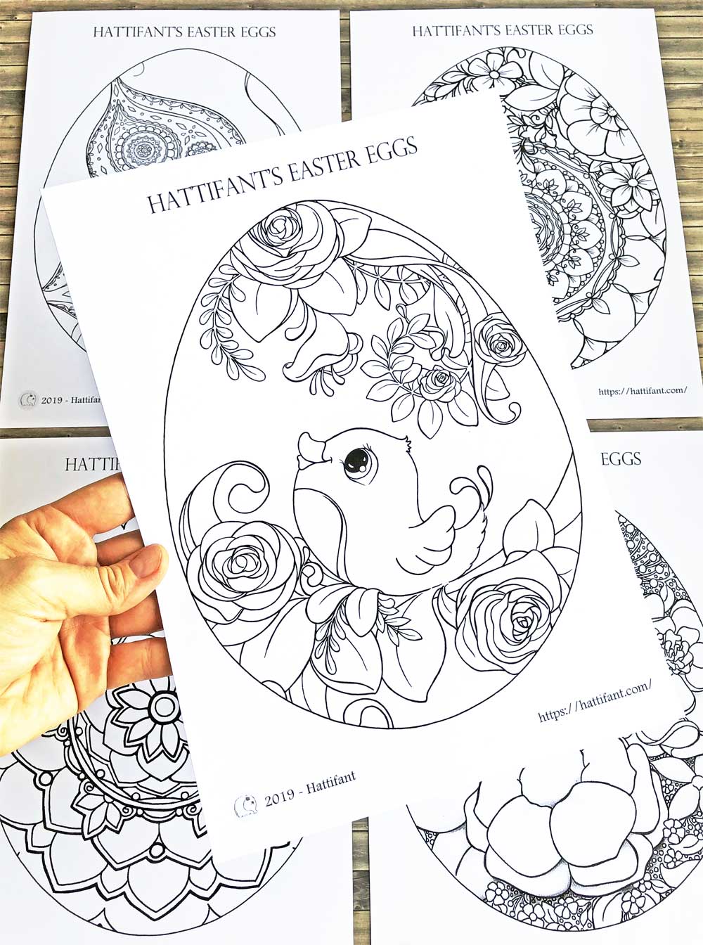 Download COLORING PAGES | EASTER Eggs - Hattifant