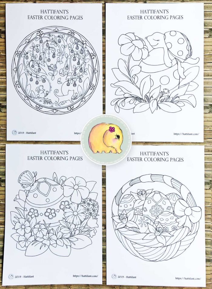 Download Hattifant-Coloring-Pages-Easter-Scenes-1 - Hattifant