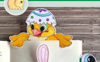 Hattifant's Easter Bookmark Page Eaters Bunny Frog Chicken Egg 1