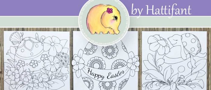 Hattifant's Easter Explosion Cards to Color