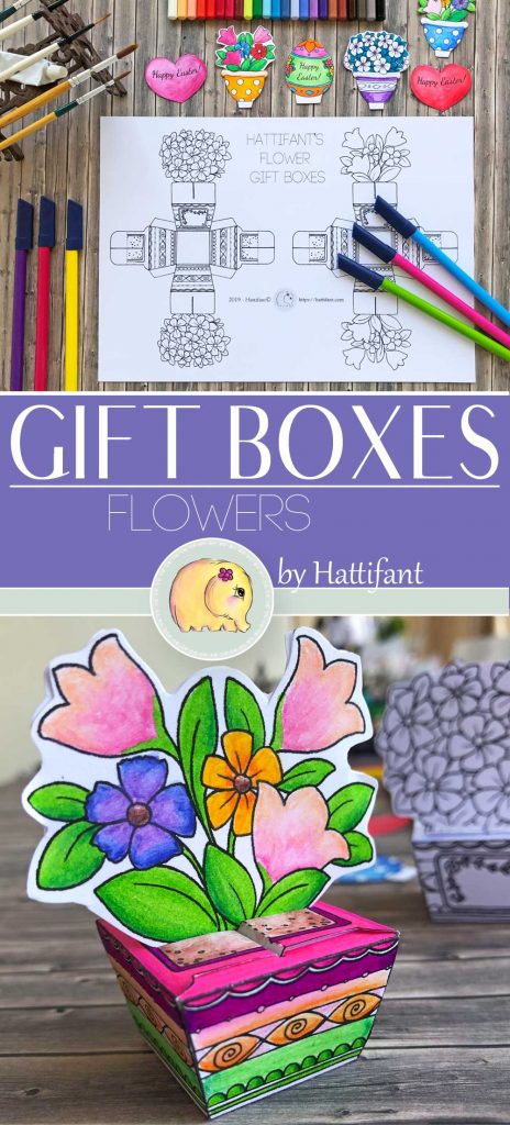 Hattifant's FLower Gift Boxes for Easter Bunny Shelf Sitters