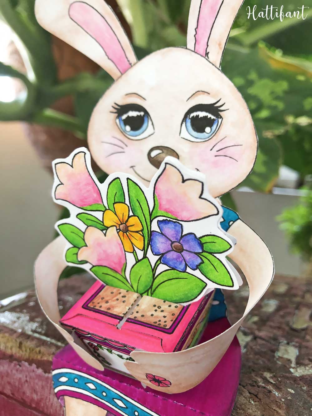 Hattifant's FLower Gift Boxes for Easter Bunny Shelf Sitters