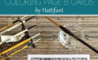 Hattifant's Be You Coloring Page and Cards Set Pin