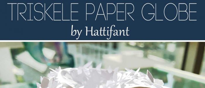 Hattifant's 3D Papercut Paper Cut 3D Flower Triskele Paper Globe Pin 1