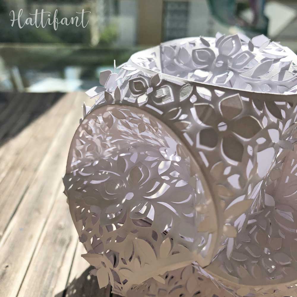 Hattifant's 3D Papercut Paper Cut 3D Flower Triskele Paper Globe 1