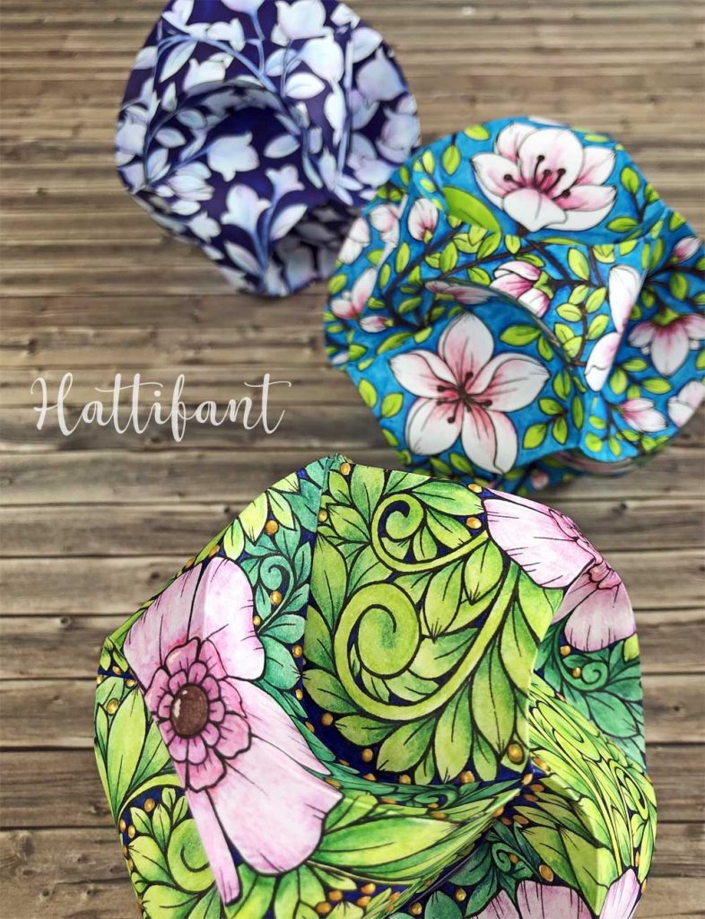 Hattifant's Triskele Paper Globe Bundle 3D Paper Craft to Color Sample 3