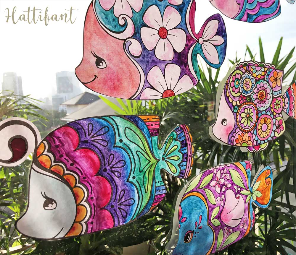 Hattifant - Paper Crafts & Coloring Pages - Thinking of sun, ocean