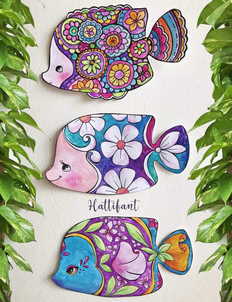 Hattifant - Paper Crafts & Coloring Pages - Thinking of sun, ocean