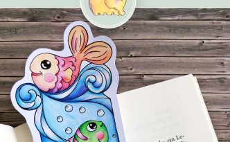 Hattifant's Bookmark Ocean to Color
