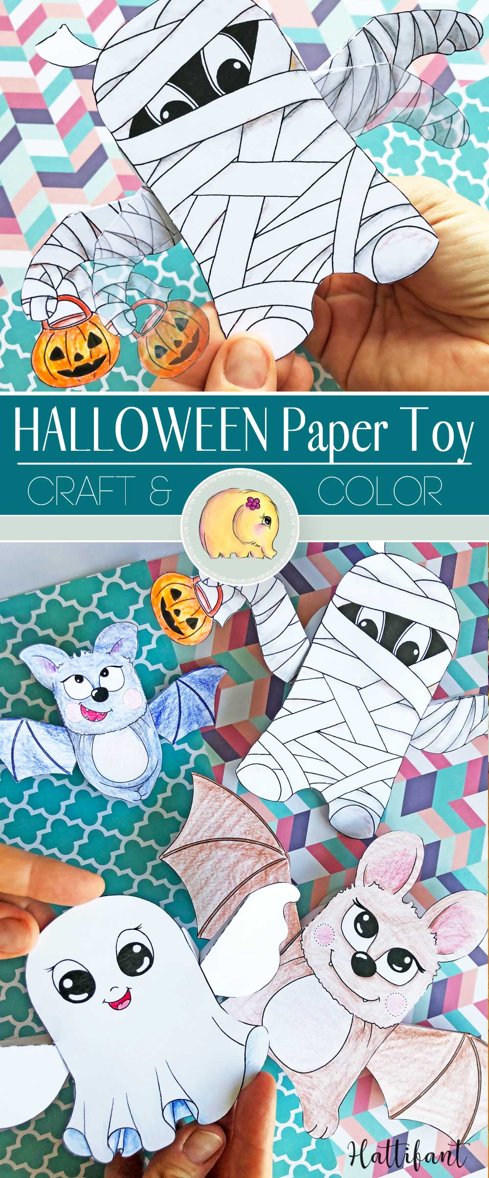 HALLOWEEN  3D Moving Paper Toy - Hattifant