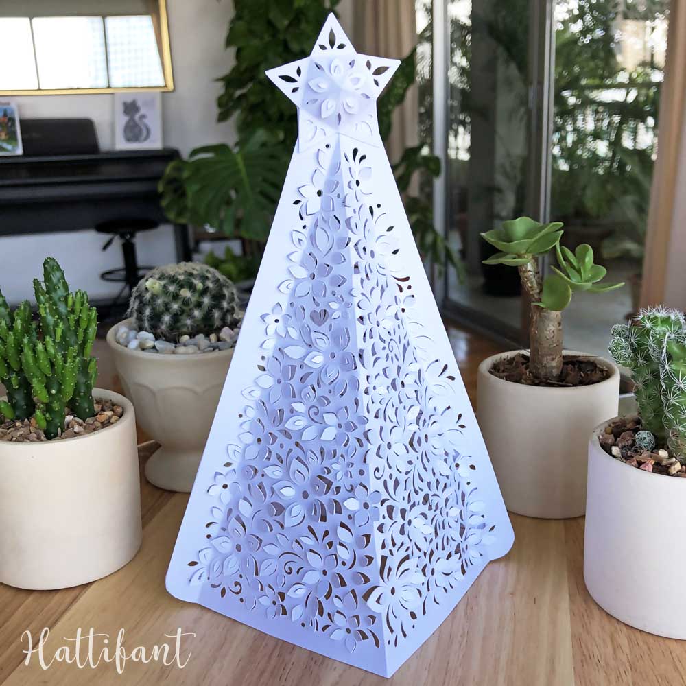 Download Paper Cut 3d Christmas Tree Luminary Hattifant