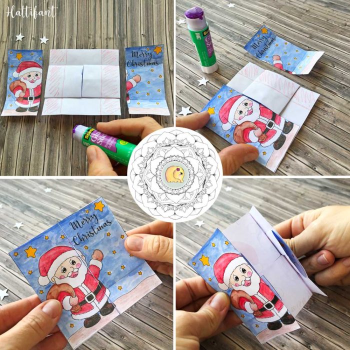 Hattifant's Christmas Endless Card Bundle to Color and craft instrucitons 12