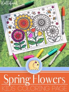 SPRING Flowers | Kids Coloring Page - Hattifant