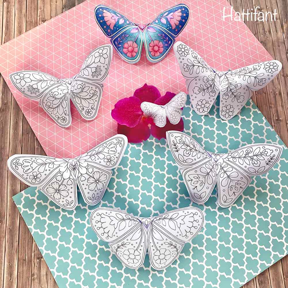 3D Paper Butterfly Craft – I Heart Crafty Things