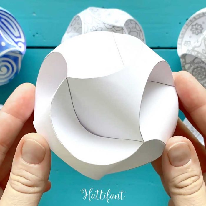 Hattifant's Triskele Paper Globe Blank Sample Template freebie