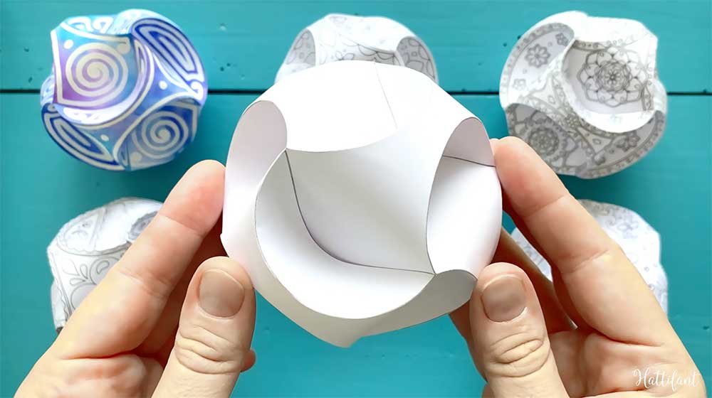 Printable Triskele Paper Globes Template Free