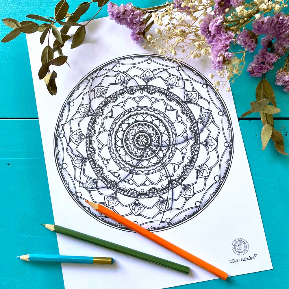 winter coloring pages mandala