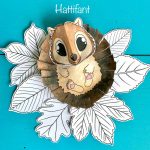 Hattifant-Autumn-Craft-3d-Woodland-Animal-Collages-hedgehog-on-leaves