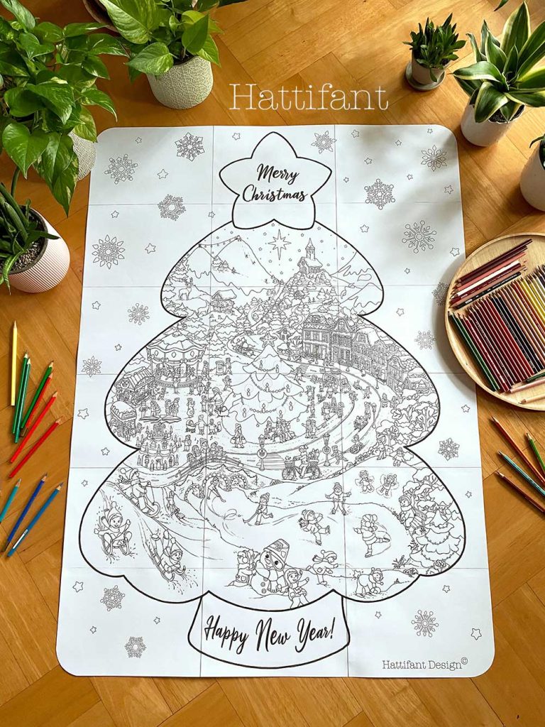 Hattifant's Giant Christmas Tree Poster Winterwonderland 2