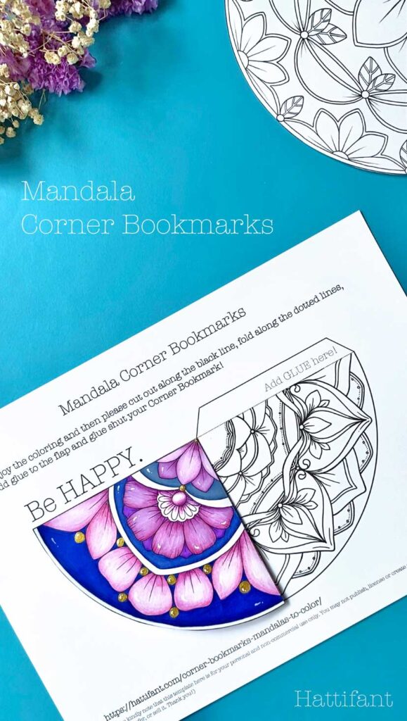 The cutest Mushroom Bookmarks ever to color in - Hattifant