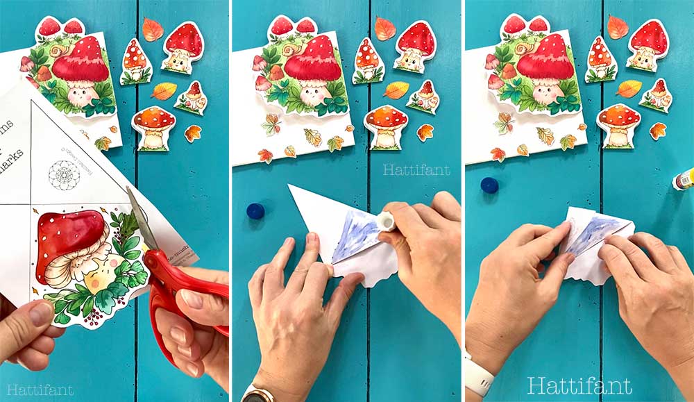 DIY Paper MUSHROOM Corner Bookmark!!! Paper Crafts For School