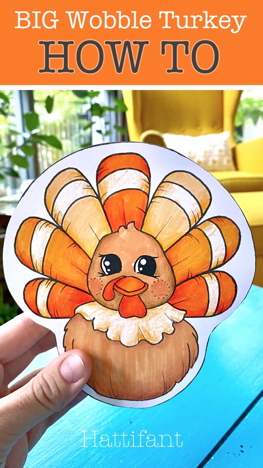 Gobble Til You Wobble, a Thanksgiving Wobble Turkey Paper Toy - Hattifant
