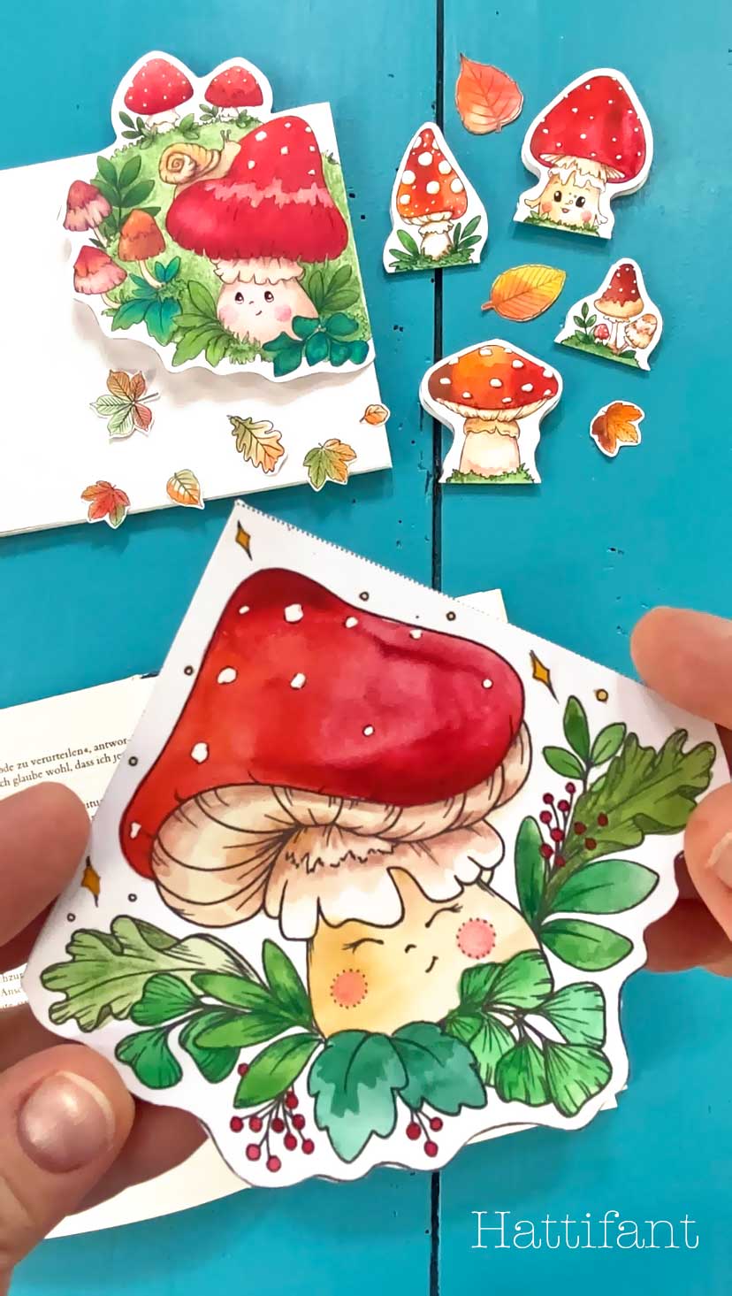 DIY Paper MUSHROOM Corner Bookmark!!! Paper Crafts For School / Origami  Bookmark / Paper Craft New 