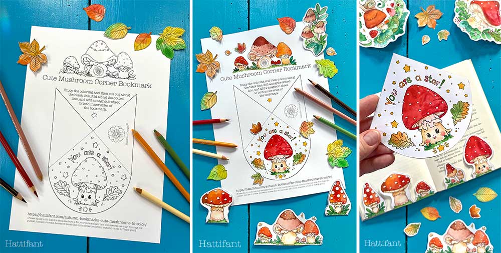 FREEBIE  Cutest Mushroom Corner Bookmark