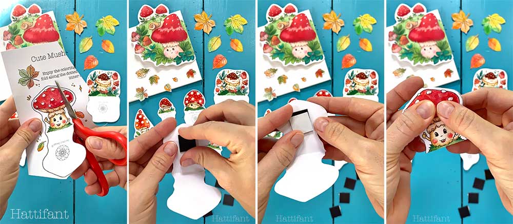 The cutest Mushroom Bookmarks ever to color in - Hattifant