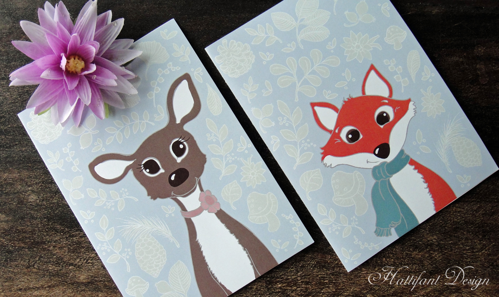 Hattifant Woodland Cuties Folding Cards