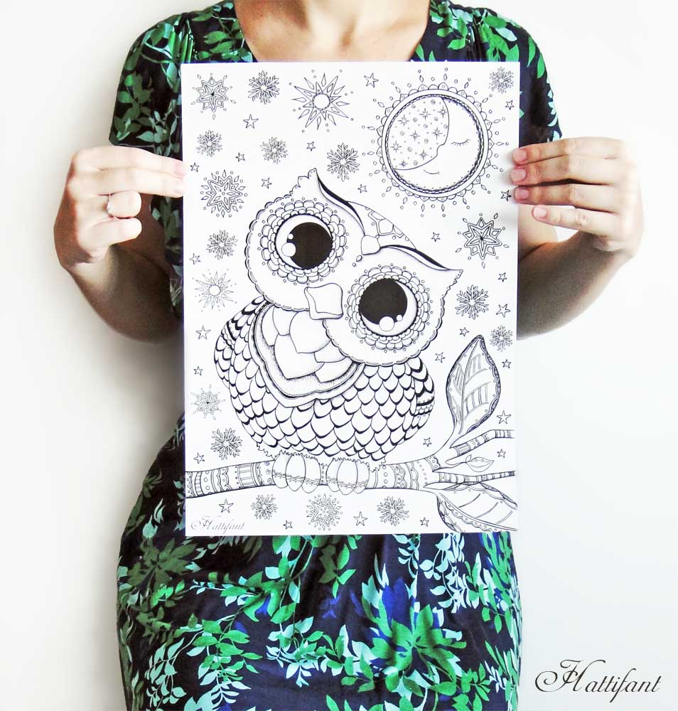 HATTIFANT Baby Owl Print